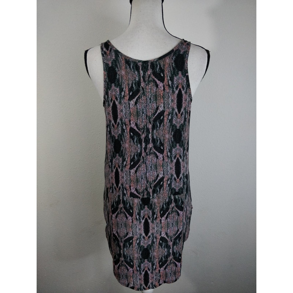 3/$20 BP. Purple Geometric Print Boho Pink Green Tank Top Tunic Dress Size S - Picture 7 of 10